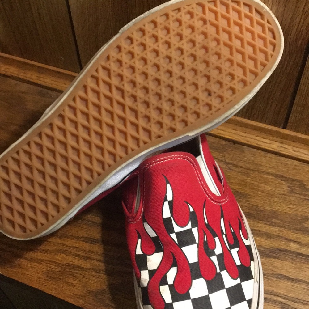 Checkered Vans Flame decal
